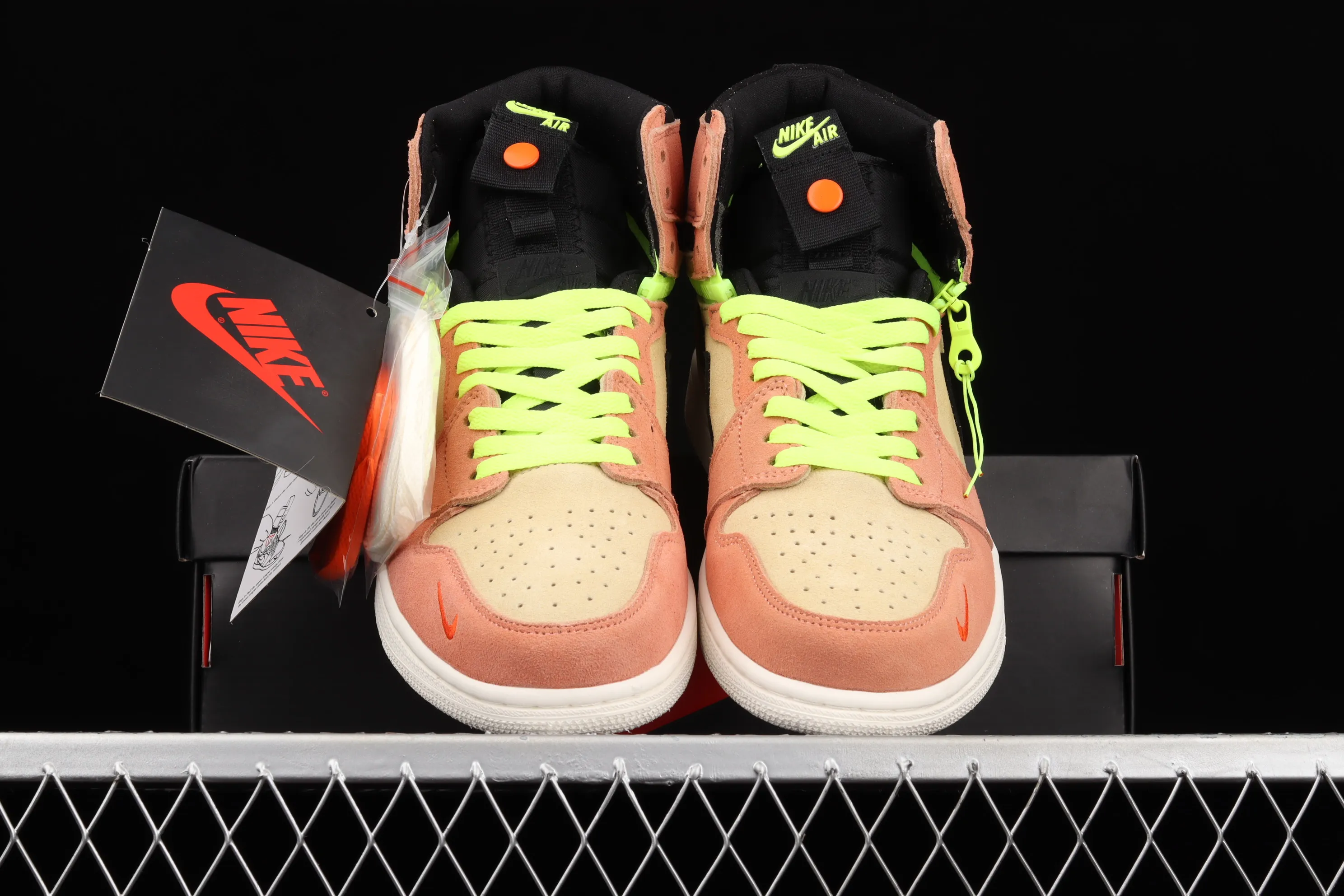 All categories Air Jordan Jordan series basketball shoes Air Jordan 1 High Z version Air Jordan 1 Switch "Orange" AJ1 Joe 1 orange zipper high-top cultural basketball shoes CW6576-800